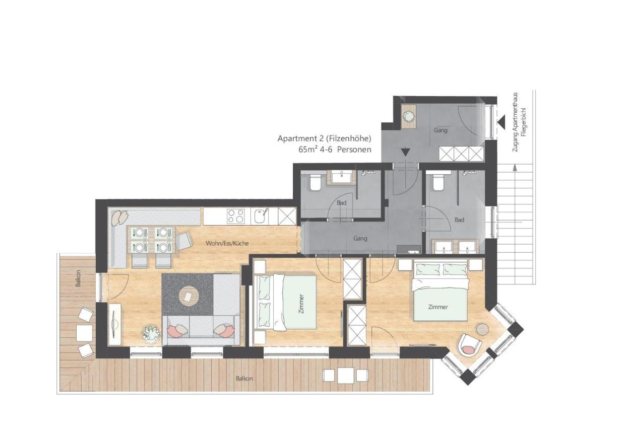 Apartments Fliegerbichl - Familie Voithofer บรามแบร์กอามเวลโคเกล ภายนอก รูปภาพ